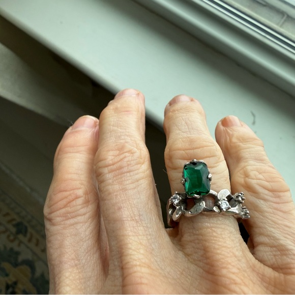 Sterling green zircon ring - Picture 13 of 13